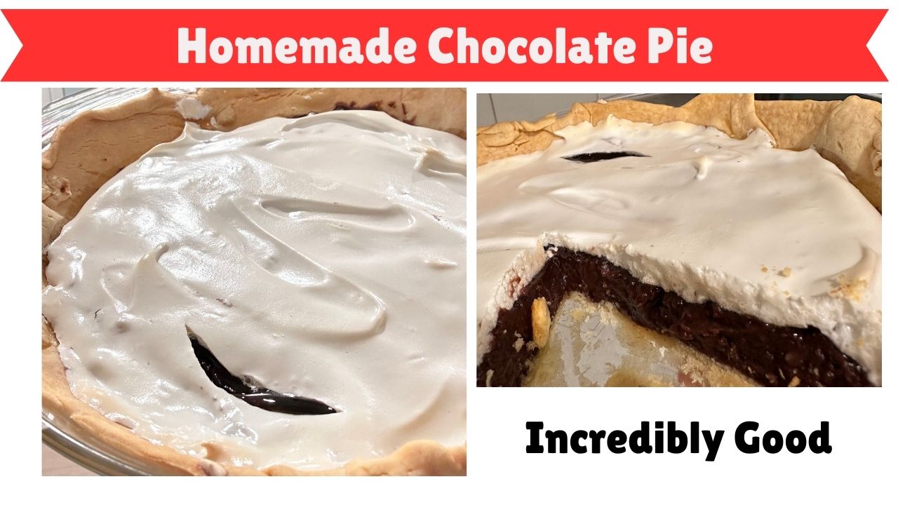 Chocolate Pie with A Sweet Meringue Topping